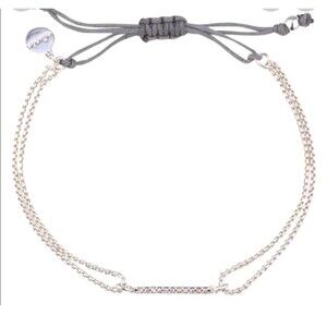Stella & Dot Silver Pave Wishing Adjustable Bracelet New